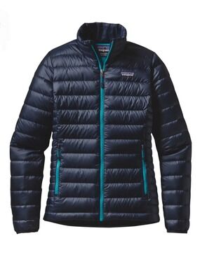 Patagonia Down Sweater Womens XS Navy Teal 800 Fill Puffer Jacket